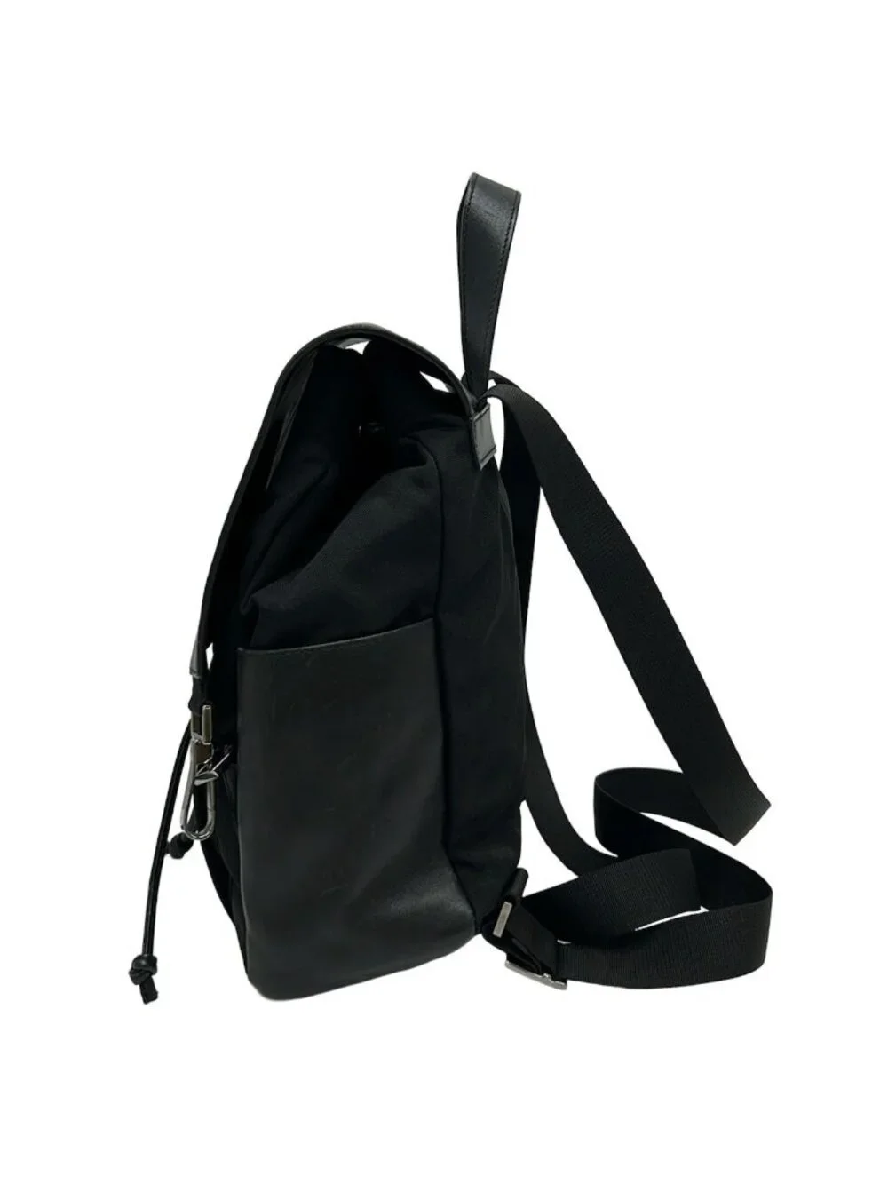Gucci Backpack Black Drawstring Leather